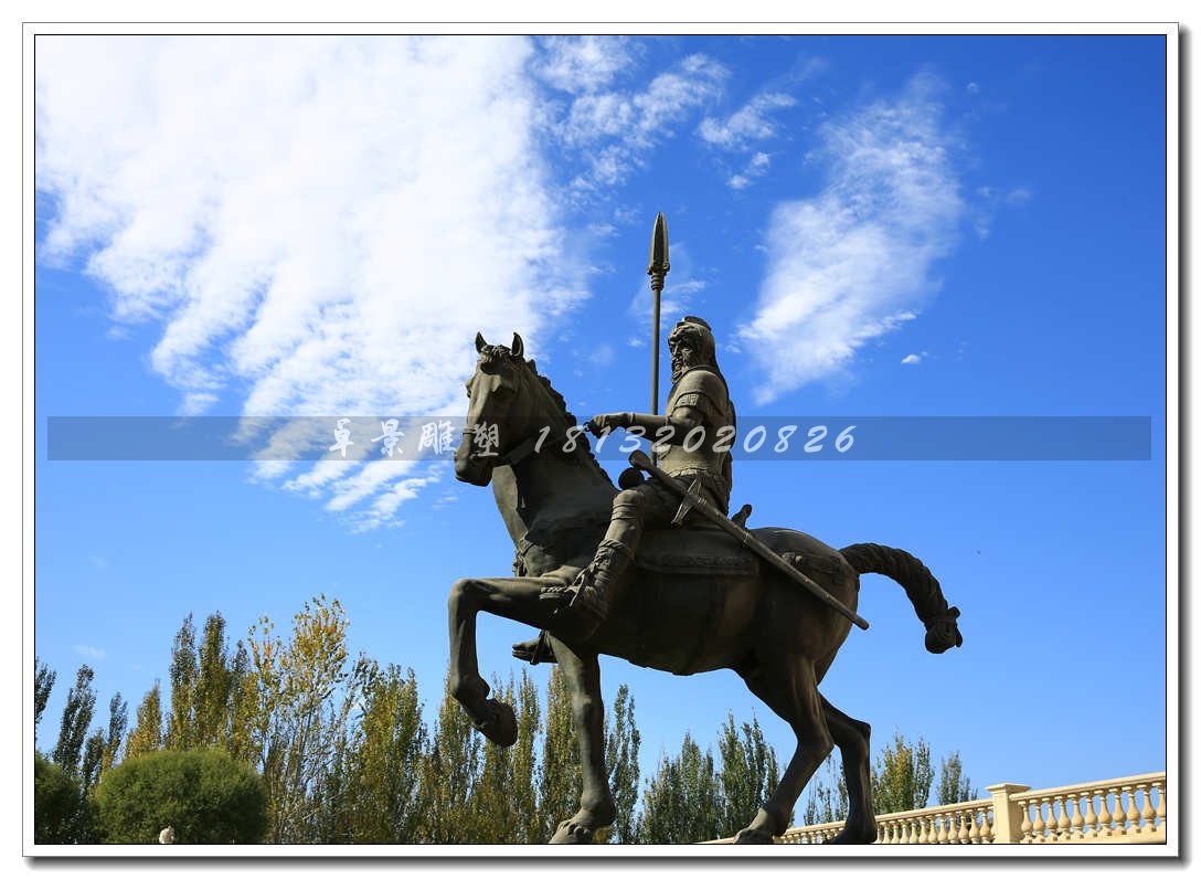 歐式銅馬雕塑，歐美戰(zhàn)馬雕塑 (2)