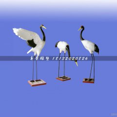 仙鶴雕塑，玻璃鋼仙鶴，彩色仙鶴雕塑