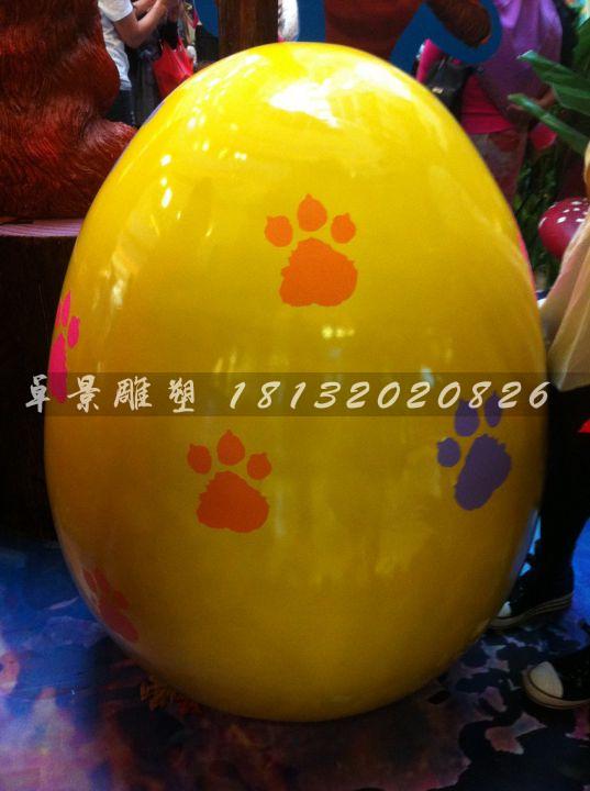 彩繪彩蛋雕塑，玻璃鋼彩蛋雕塑，圣誕節彩蛋雕塑