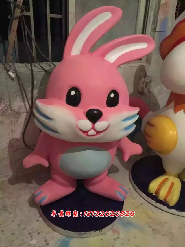 玻璃鋼卡通動物雕塑，玻璃鋼小動物雕塑