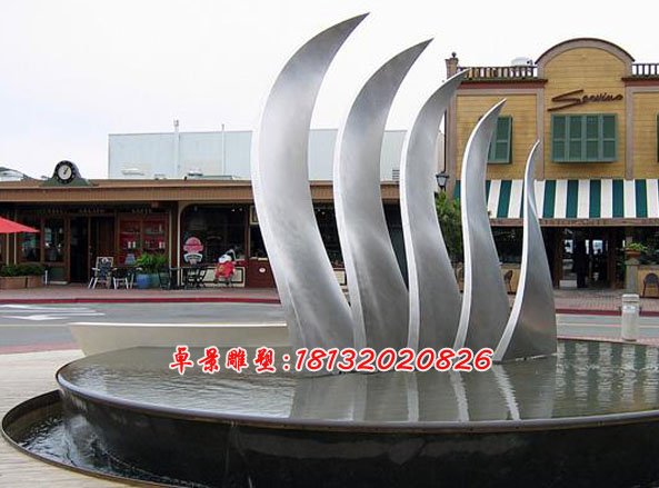 不銹鋼翅膀雕塑，不銹鋼廣場雕塑 (2)