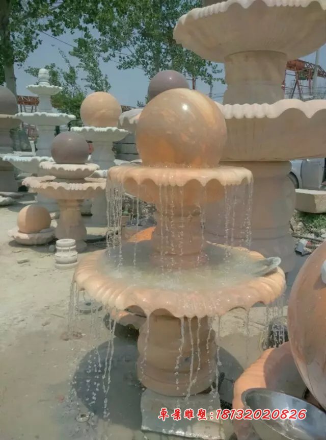 風水球，晚霞紅風水球