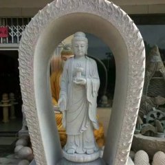 觀音石雕，漢白玉觀音石雕