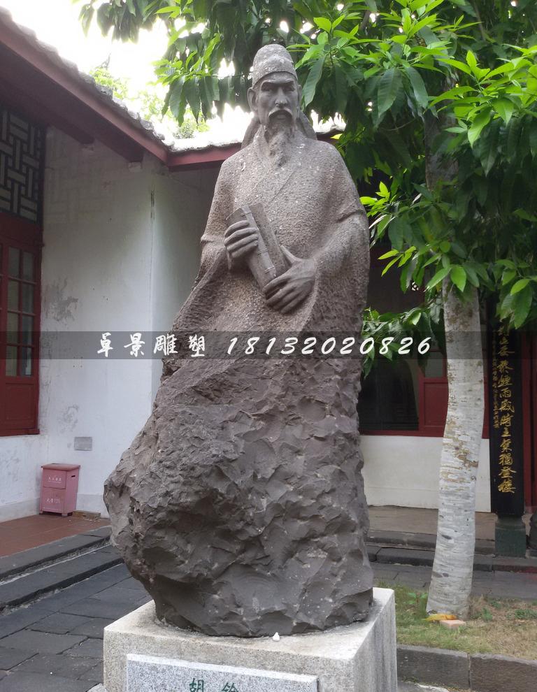 胡銓銅雕，廣場(chǎng)名人雕塑