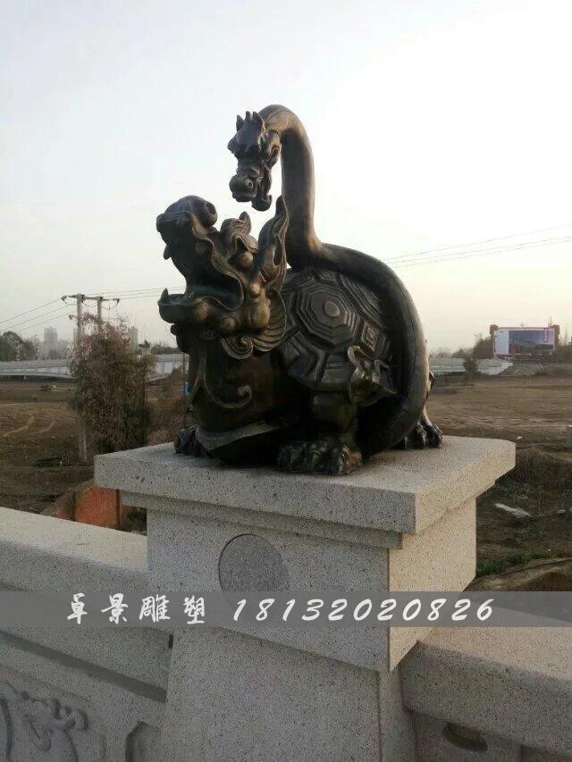 龍龜銅雕，鑄銅龍龜雕塑 (1)