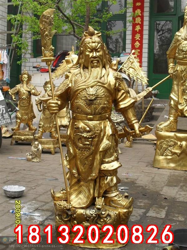 關公銅雕，鑄銅關公雕塑 (3)