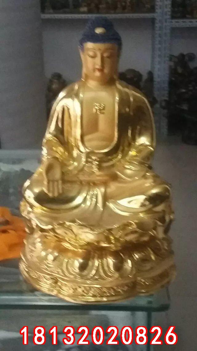 銅佛像，如來佛祖銅雕，鎏金銅佛像 (1)
