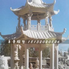 兩層亭子，六角石亭，石雕亭子