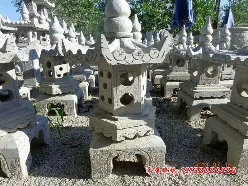 石燈，大理石石燈雕塑 (1)