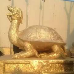 銅雕龍龜雕塑，鑄銅龍龜