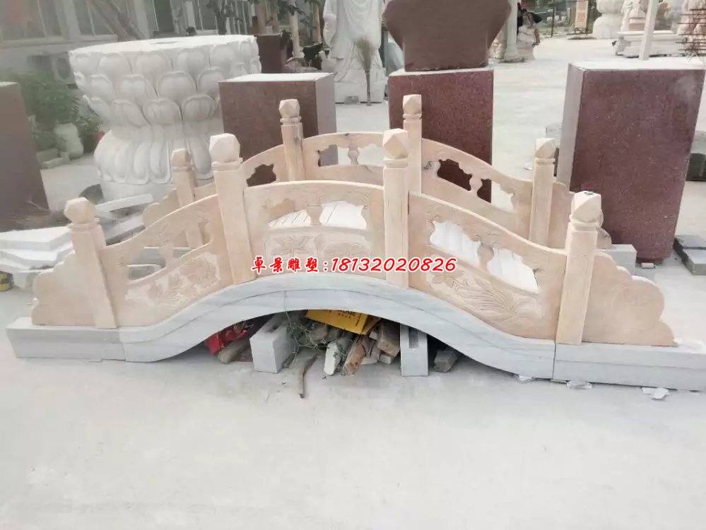 石拱橋，晚霞紅石拱橋