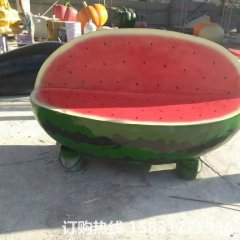 玻璃鋼西瓜雕塑，仿真西瓜雕塑