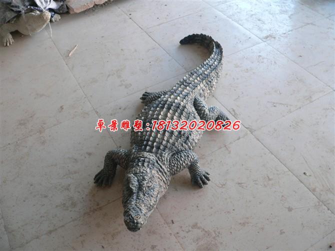 玻璃鋼鱷魚雕塑，玻璃鋼仿真雕塑 (3)