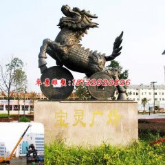 銅雕麒麟，廣場(chǎng)動(dòng)物雕塑
