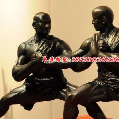 切磋功夫銅雕，公園景觀銅雕