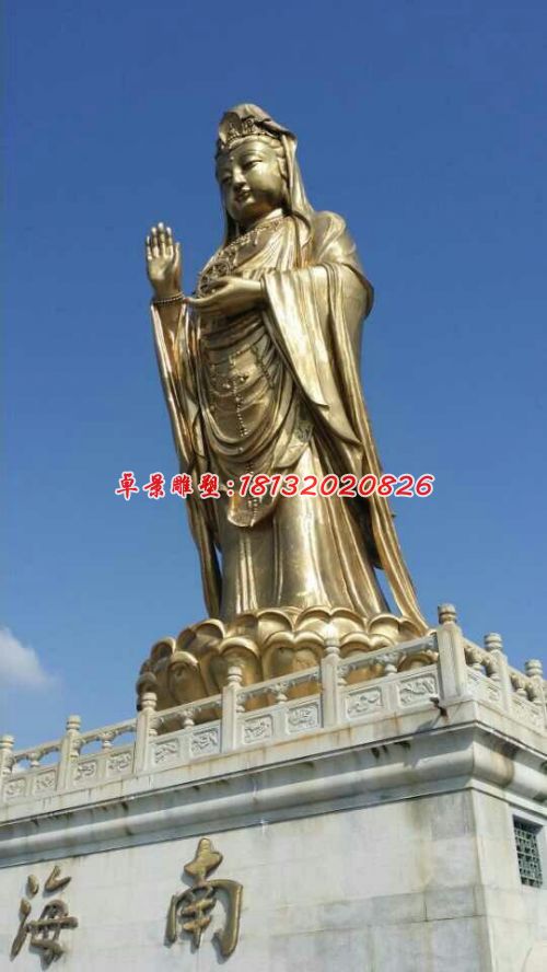 觀音銅雕，南海觀音銅雕