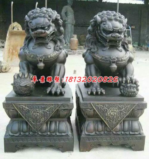 銅獅子，北京獅銅雕