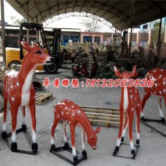 玻璃鋼梅花鹿雕塑，仿真梅花鹿雕塑