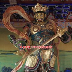 玻璃鋼四大天王雕，玻璃鋼彩繪神仙雕塑