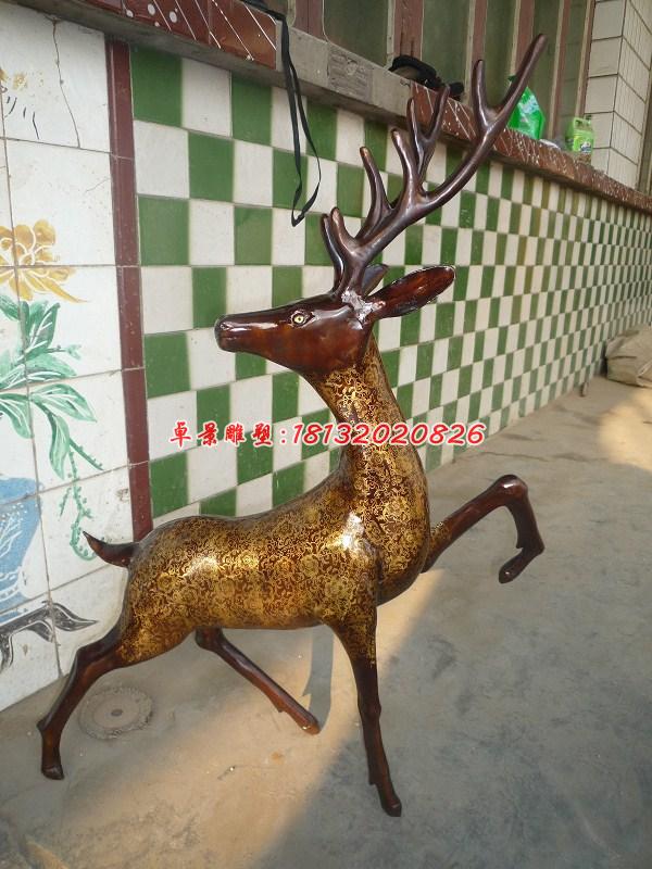 玻璃鋼小鹿雕塑，玻璃鋼動物雕塑 (3)