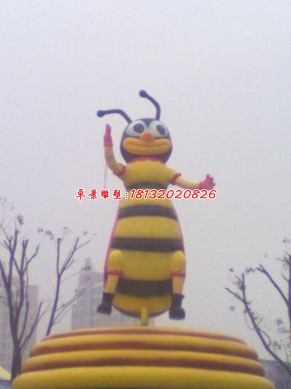 玻璃鋼小蜜蜂雕塑，玻璃鋼卡通動物雕塑 (2)