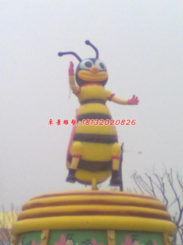玻璃鋼小蜜蜂雕塑，玻璃鋼卡通動物雕塑 (1)