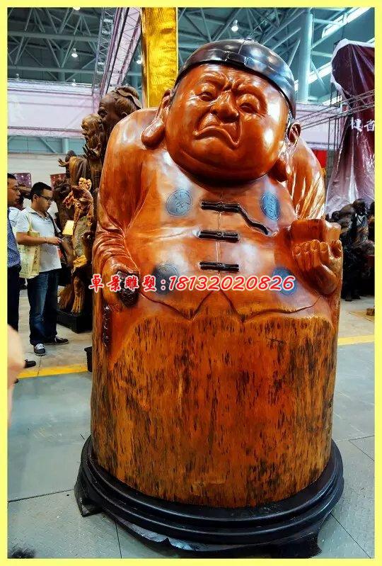 玻璃鋼財(cái)主雕塑，玻璃鋼人物雕塑