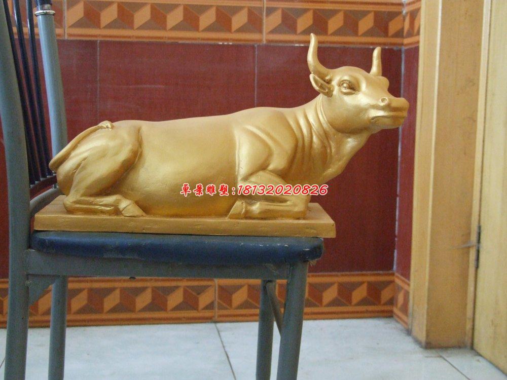 玻璃鋼牛雕塑，仿銅牛動物雕塑 (2)