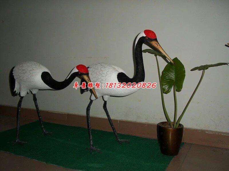 玻璃鋼丹頂鶴雕塑，仿真仙鶴雕塑