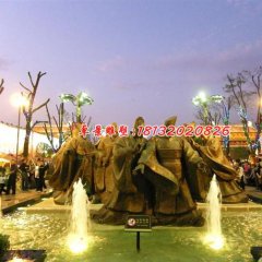 古代人物銅雕，廣場景觀銅雕