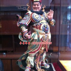 玻璃鋼廣目天王雕塑，玻璃鋼彩繪雕塑
