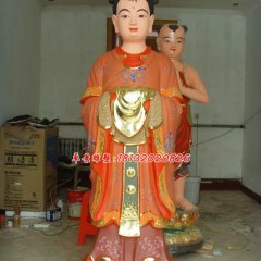 玻璃鋼彩繪龍女雕塑，玻璃鋼彩繪雕塑