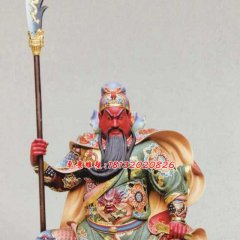 玻璃鋼紅臉關公，坐式關公雕塑