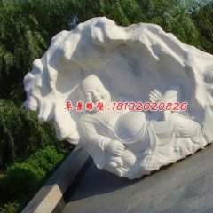 彌勒佛石浮雕，漢白玉佛像浮雕