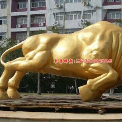 拓荒牛銅雕，企業(yè)銅牛雕塑