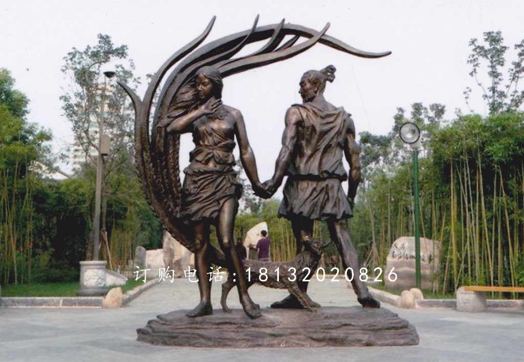 銅情侶雕塑，廣場(chǎng)銅雕