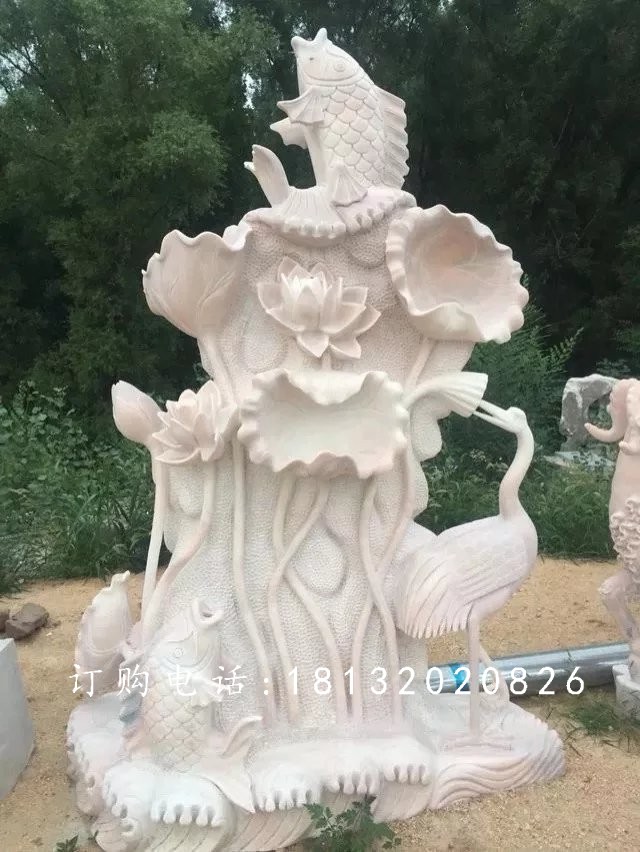 池塘石雕，水池景觀(guān)石雕