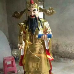 銅雕財神爺?shù)袼?，銅雕人物雕塑