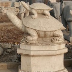 石雕烏龜，招財(cái)烏龜?shù)袼?，母子龜石? width=