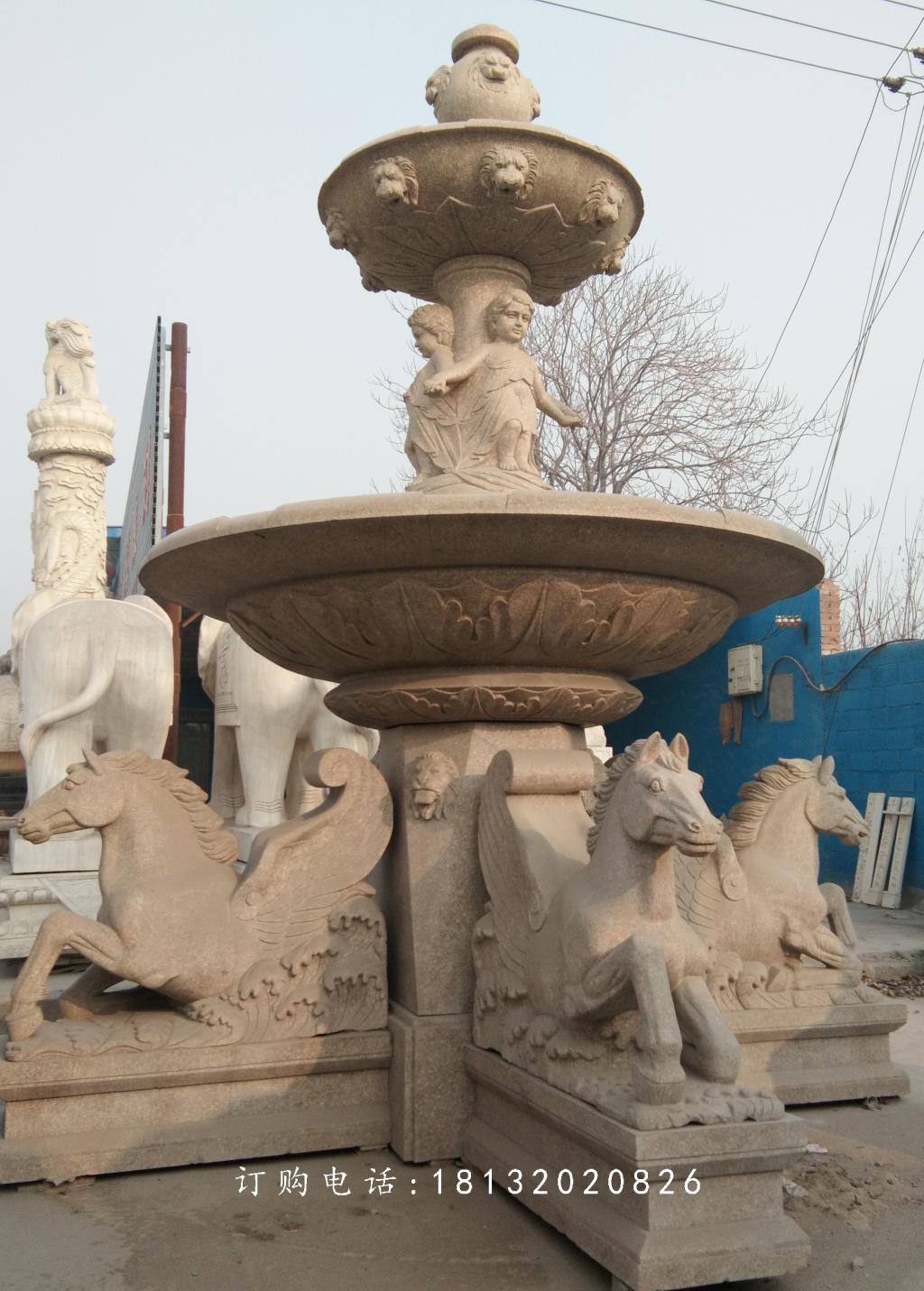 石雕噴泉，歐式噴泉，大理石噴泉