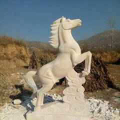 馬踏祥云石雕，廣場石雕馬
