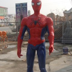 玻璃鋼蜘蛛俠雕塑，玻璃鋼仿真雕塑