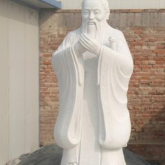 先師孔子石雕，漢白玉孔子雕塑