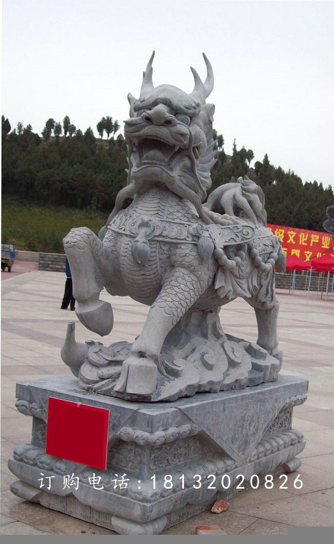 麒麟石雕，青石神獸石雕 (2)