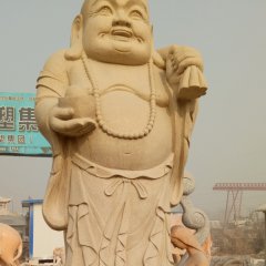 立式彌勒佛石雕，石雕佛像