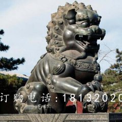 戲球獅銅雕，廣場(chǎng)青銅獅