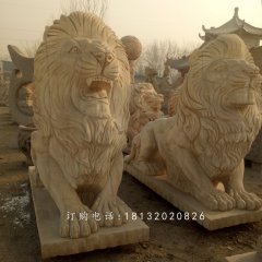 匯豐獅石雕，銀行門口獅子石雕