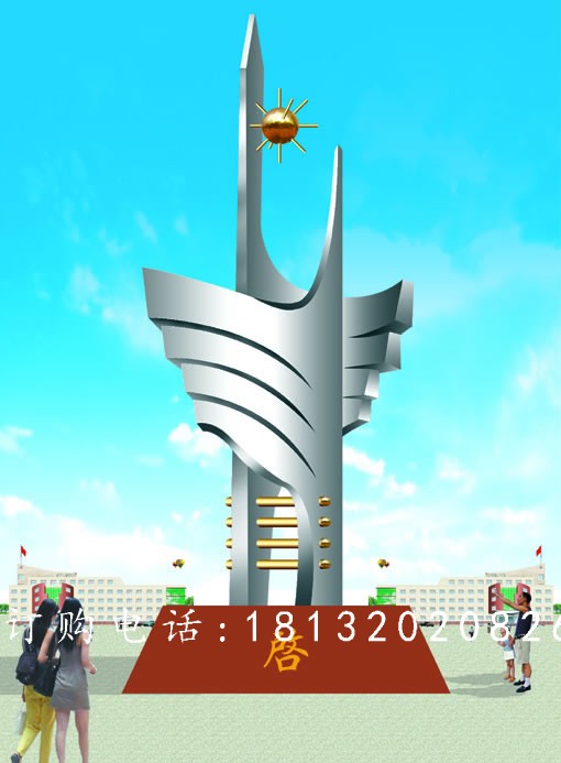 不銹鋼啟雕塑，校園廣場(chǎng)雕塑