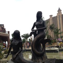 美人魚(yú)銅雕，別墅區(qū)景觀銅雕