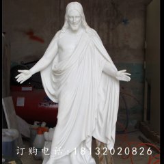 漢白玉耶穌雕塑，教會(huì)人物石雕